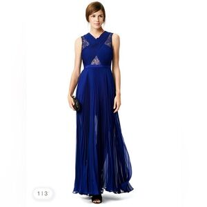 BCBGMAXAZRIA Cross my Heart Gown in Blue. Size 4.